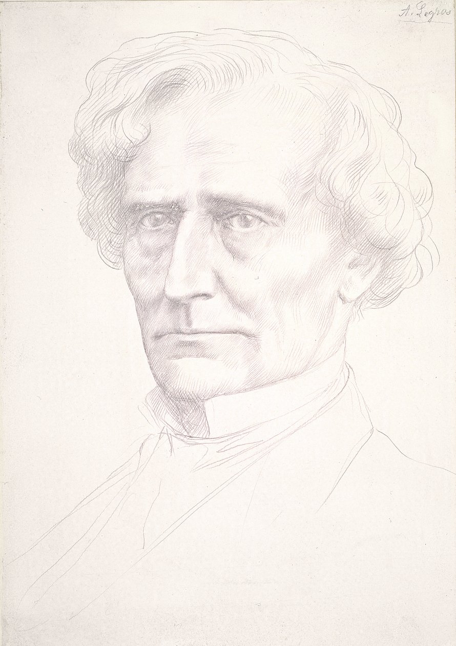 Porträt von Hector Berlioz von Alphonse Legros