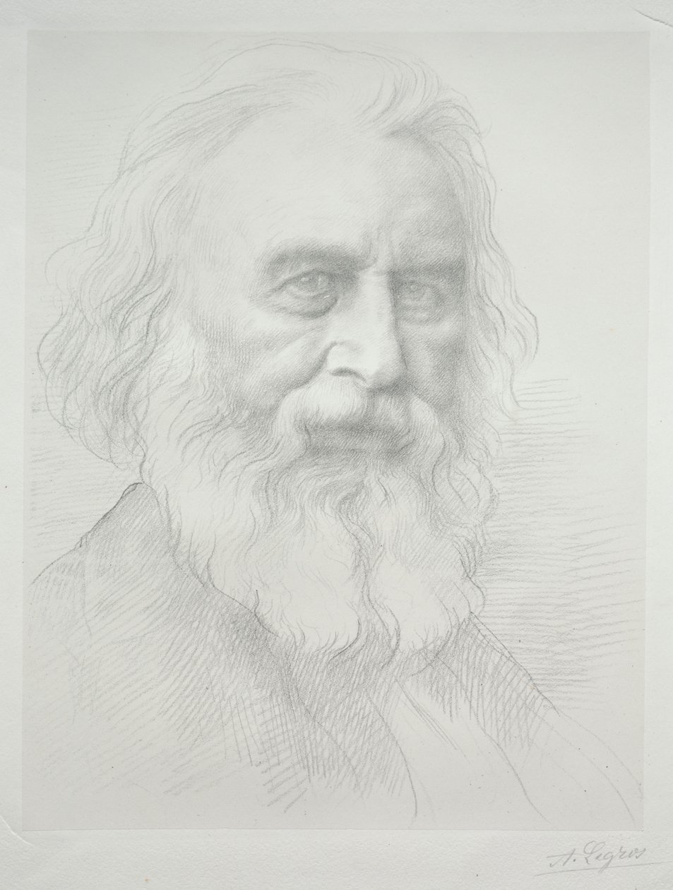 Porträt von Henry Wadsworth Longfellow (2. Platte) von Alphonse Legros