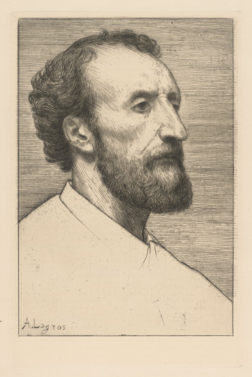 Porträt von Jules Dalou von Alphonse Legros
