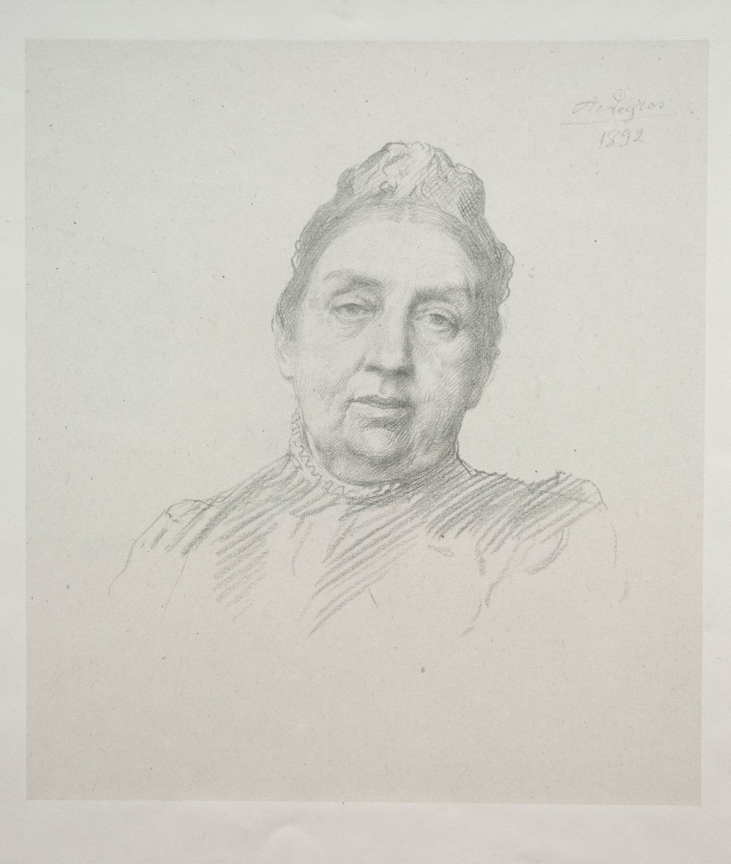 Porträt von Madame Kemp, Vorderansicht 3. Platte von Alphonse Legros