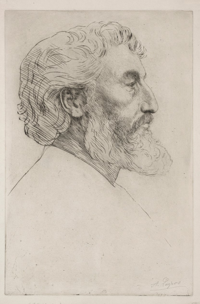 Porträt von Sir Frederick Leighton Erste Platte von Alphonse Legros