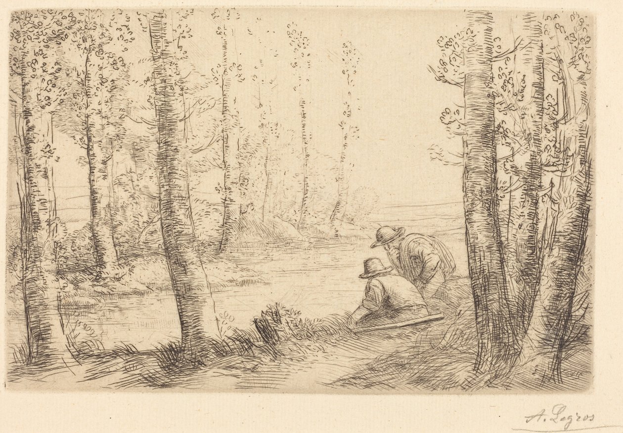 Ruhe am Flussufer von Alphonse Legros