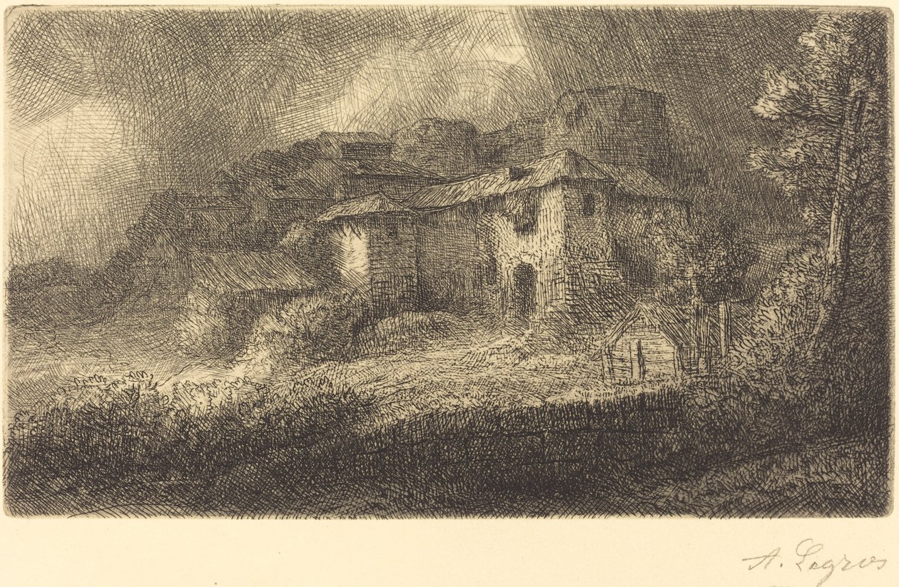 Ruinen eines Schlosses von Alphonse Legros