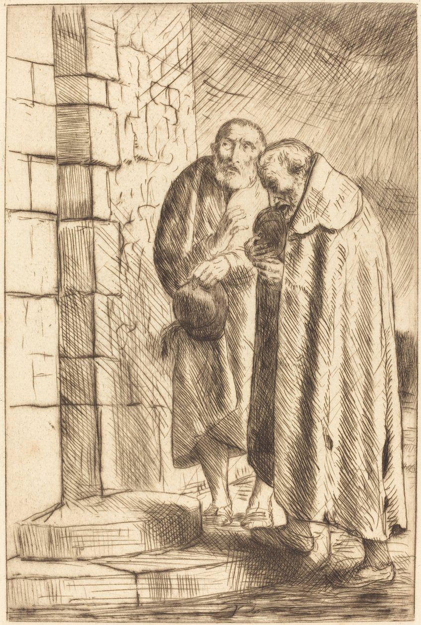 Heiliger Petrus und Heiliger Paulus in der Tür von M. Richard St. Pierre et St. Paul..., Richard von Alphonse Legros