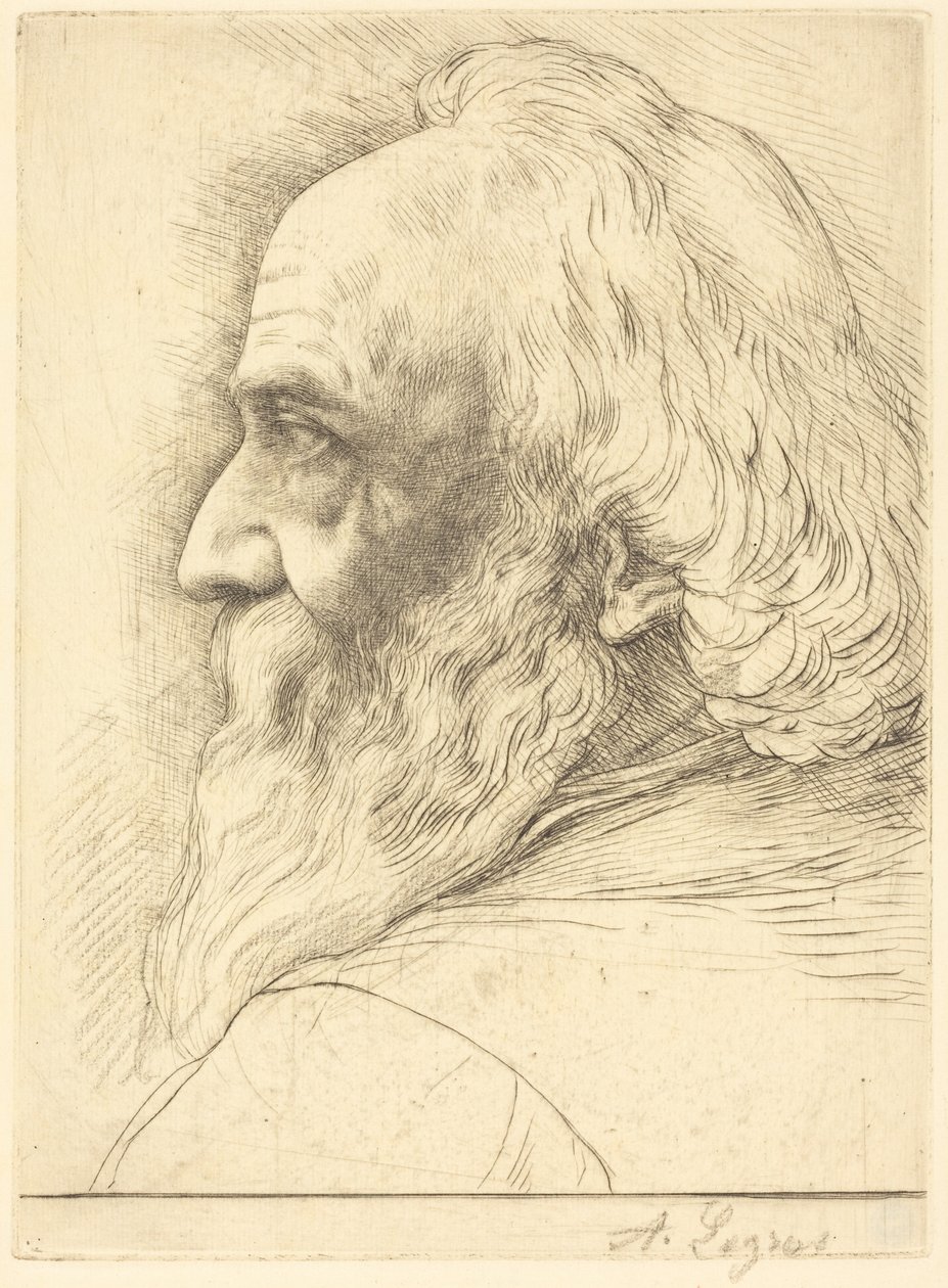 Selbstporträt, 12. Tafel von Alphonse Legros