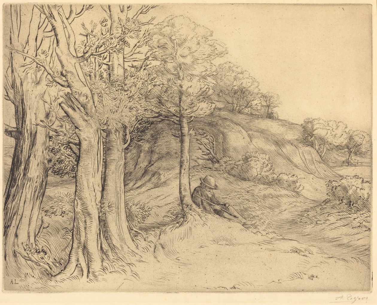 Einsamkeit (Solitude (Paysage)) von Alphonse Legros