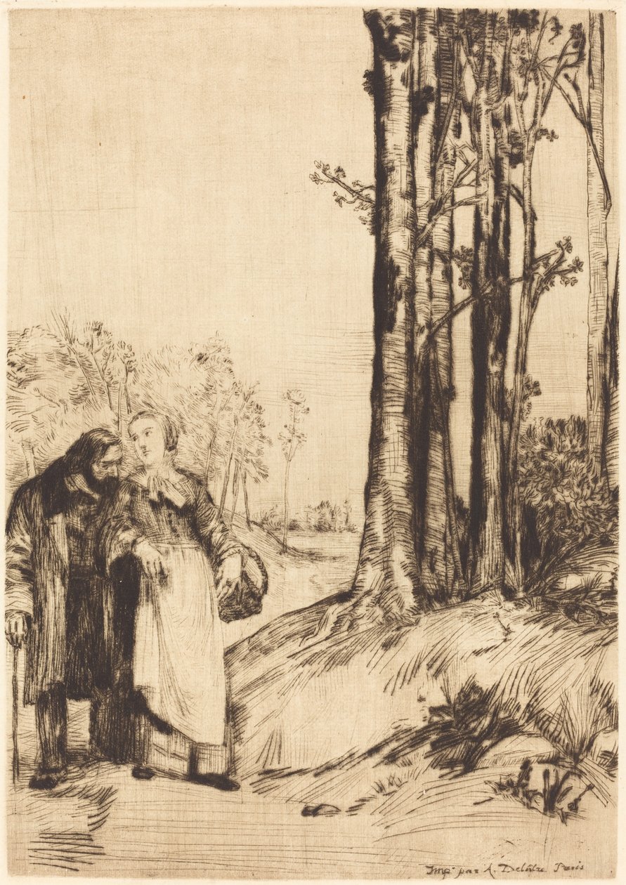Spaziergang des Genesenden von Alphonse Legros