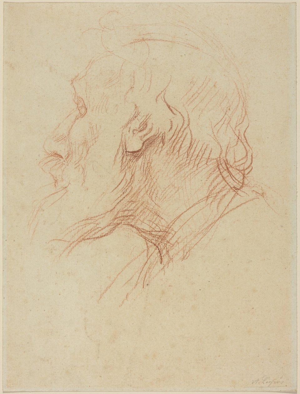 Studie eines Bettlers von Alphonse Legros