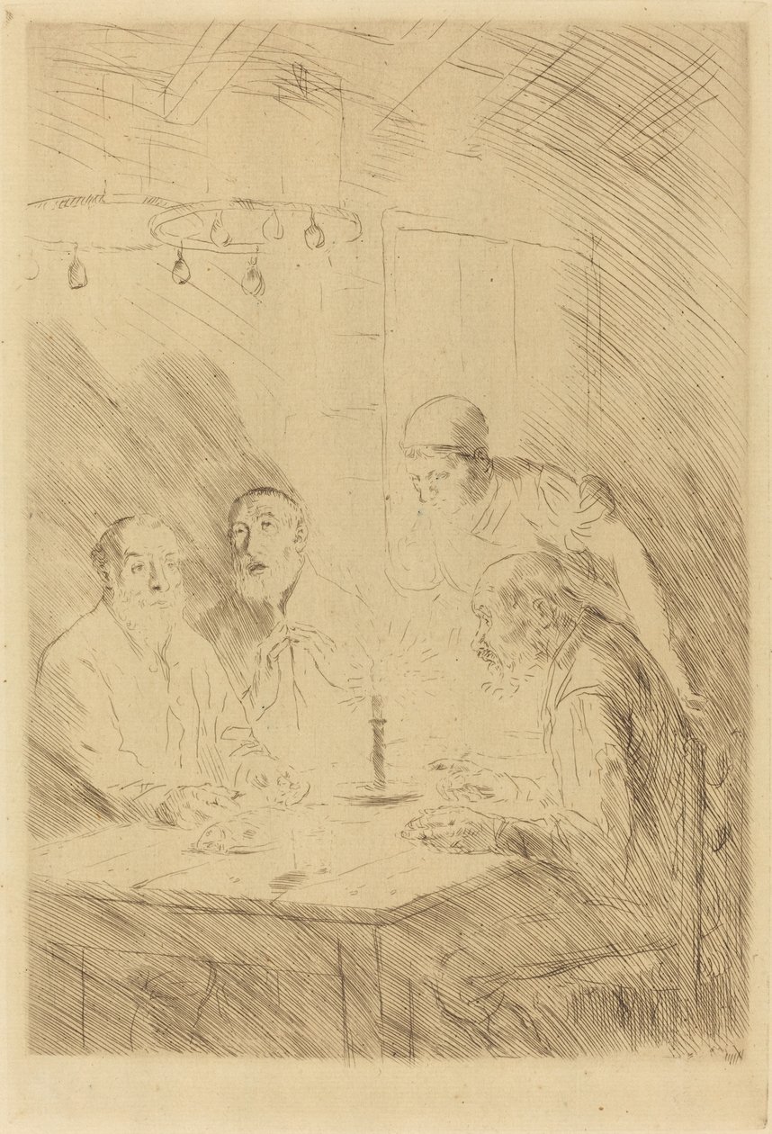 Das Abendessen der Armen von Alphonse Legros