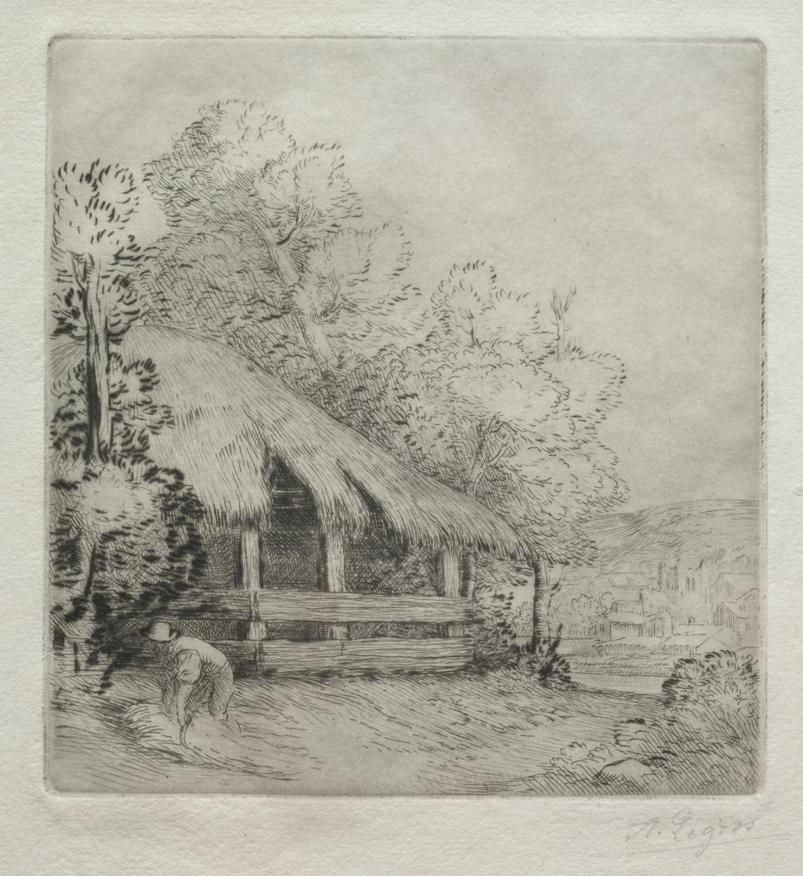 Der kleine Schuppen (Le Petit Hangar) von Alphonse Legros
