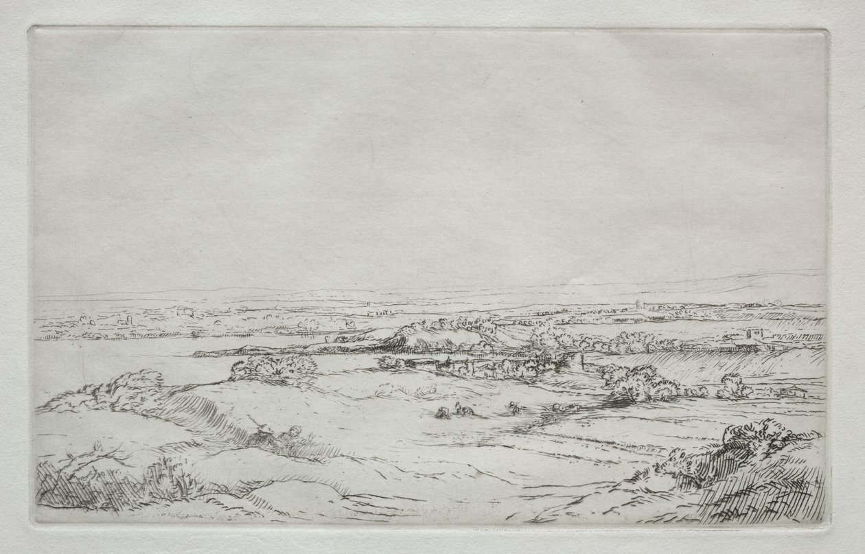 Die Wiese am See von Alphonse Legros