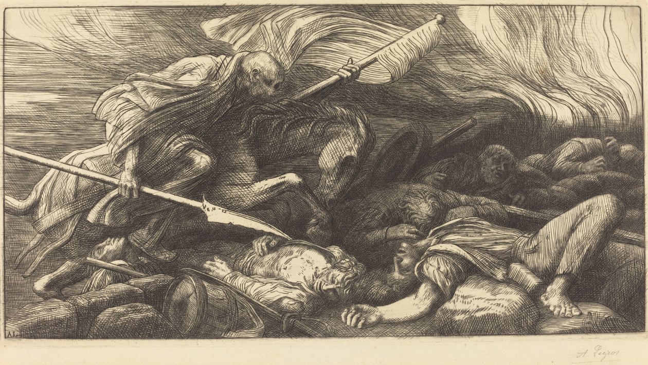 Der Triumph des Todes: Nach der Schlacht Le triomphe de la mort: Apres le combat von Alphonse Legros