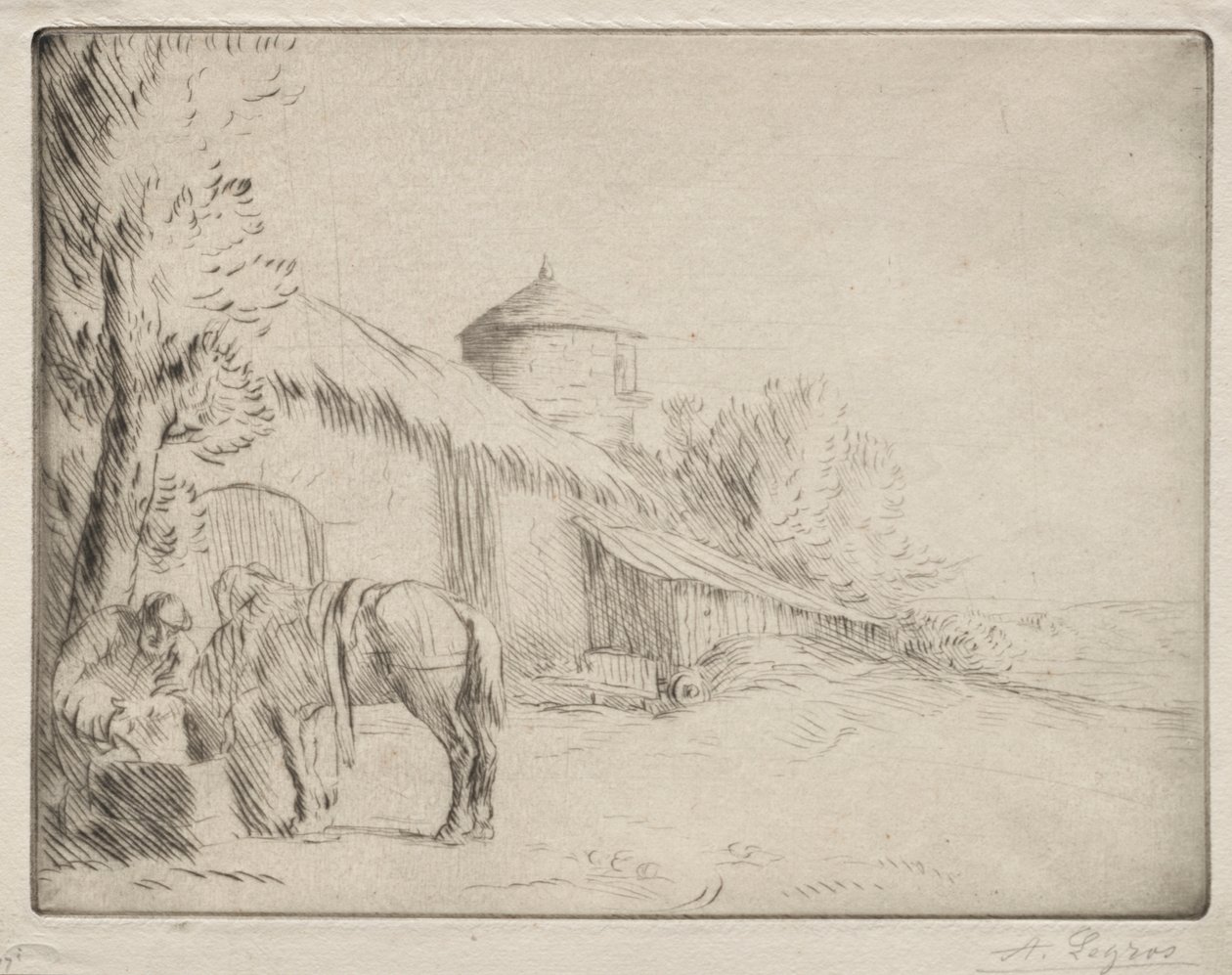 Der Wasserplatz (2. Platte) von Alphonse Legros