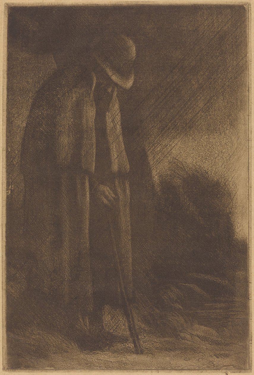 Reisender sucht Schutz von Alphonse Legros
