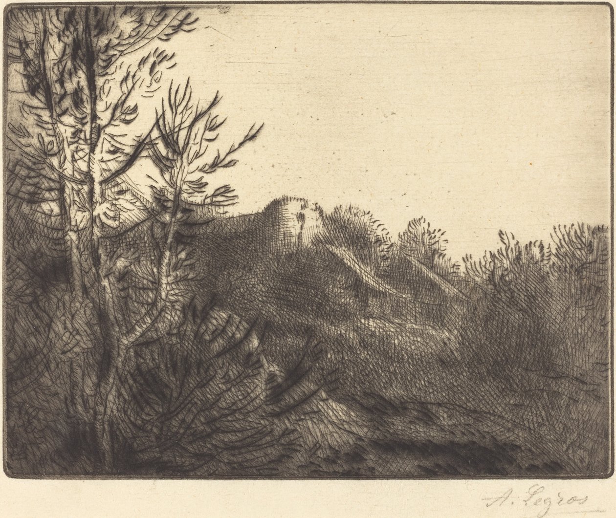 Ansicht eines Bauernhofs von Alphonse Legros