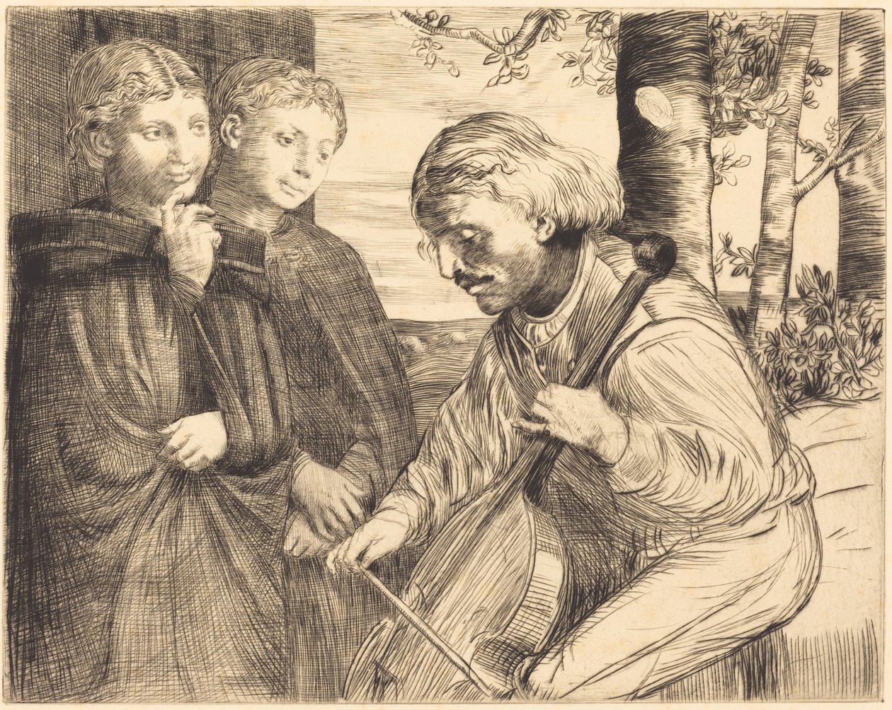 Gambenspieler von Alphonse Legros