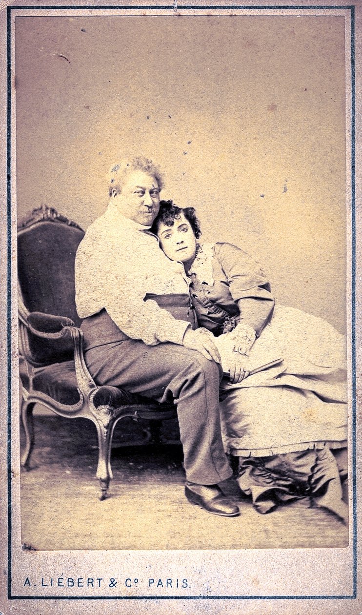Alexandre Dumas und Miss Menken von Alphonse Liebert & C (Foto) von Alphonse Liebert