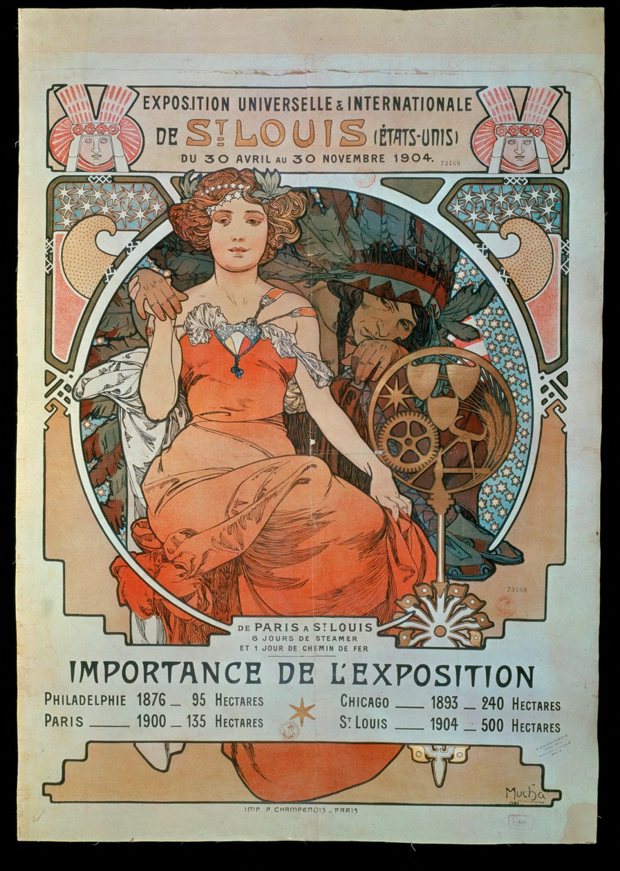 Plakat für die Universelle und Internationale Ausstellung von Alphonse Marie Mucha