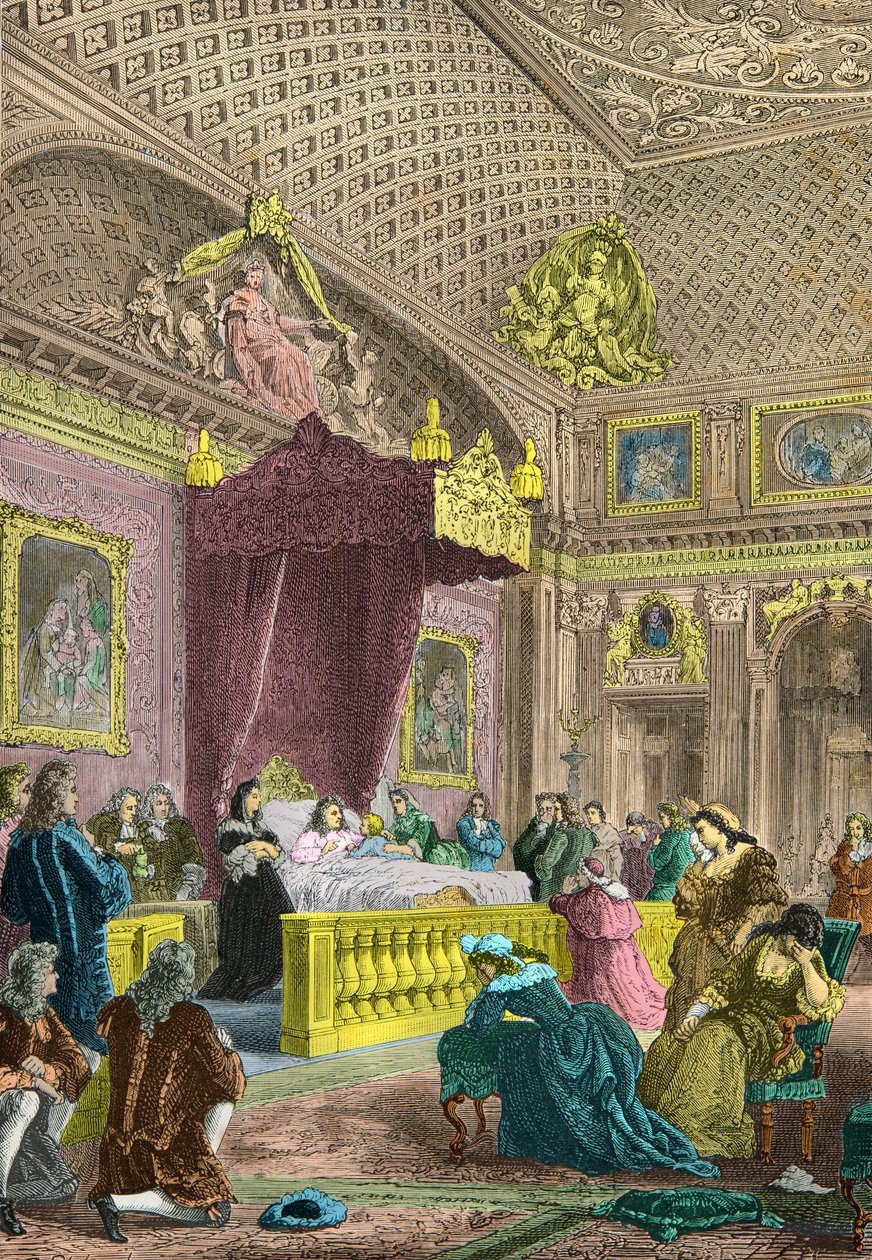 Ludwig XIV. verabschiedet sich vom zukünftigen Ludwig XV. am Hof von Alphonse Marie de Neuville