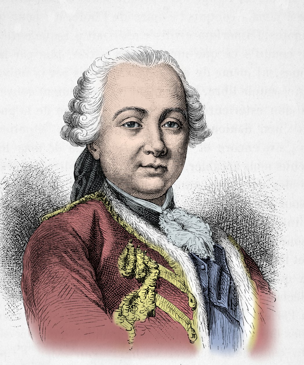 Porträt von Etienne Francois de Choiseul (Gravur) von Alphonse Marie de Neuville