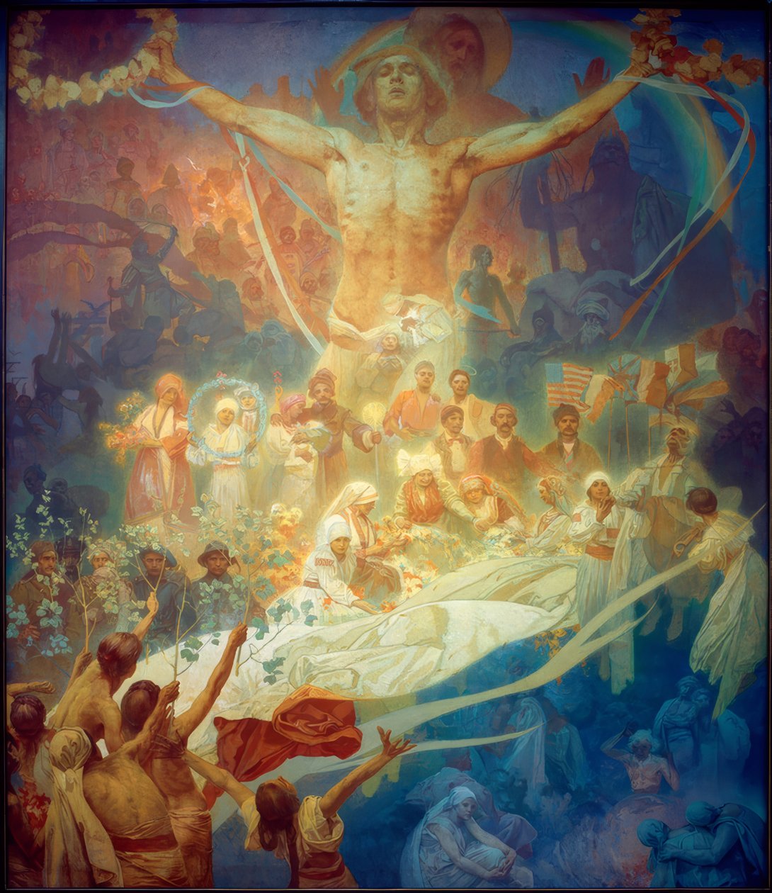 Die Apotheose der Slawen. Das Slawentum für die Menschheit (XX.Jh.) von Alphonse Mucha