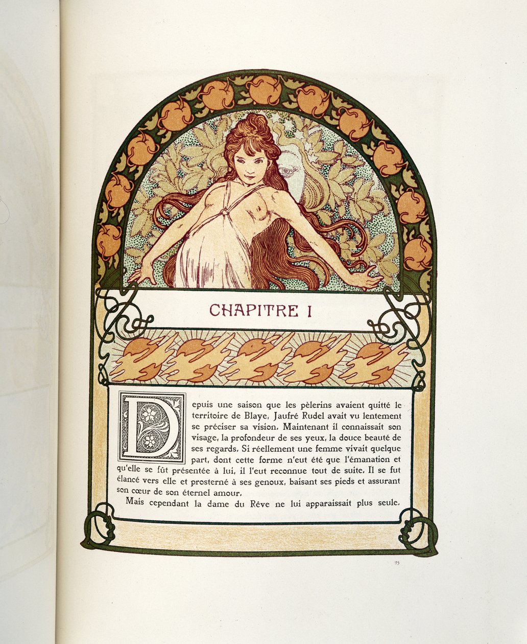 Seite aus Ilsee, Prinzessin von Tripolis, 1897 von Alphonse Mucha