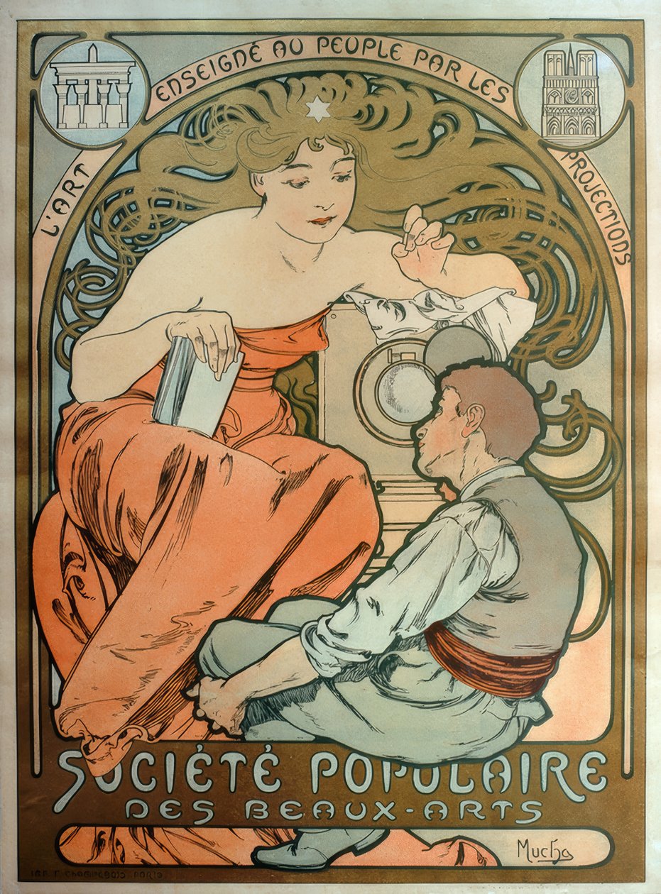 Société Populaire des Beaux-Arts / L’art enseigné au peuple von Alphonse Mucha