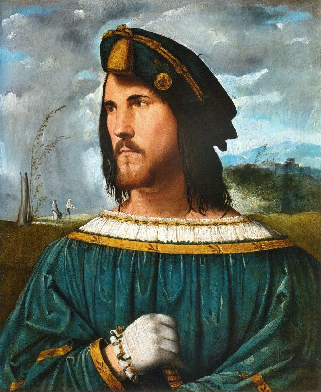 Porträt eines Gentlemans alias Cesare Borgia (1475-1507) von Altobello Melone