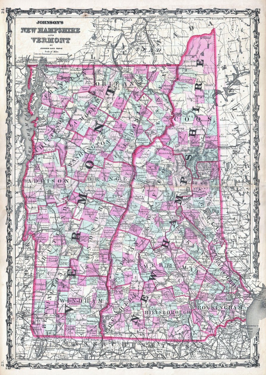 Johnsons New Hampshire und Vermont von Alvin Jewett Johnson