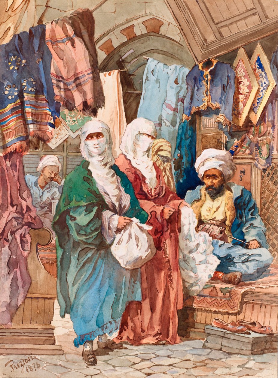 Der Seidenbasar von Amadeo Preziosi