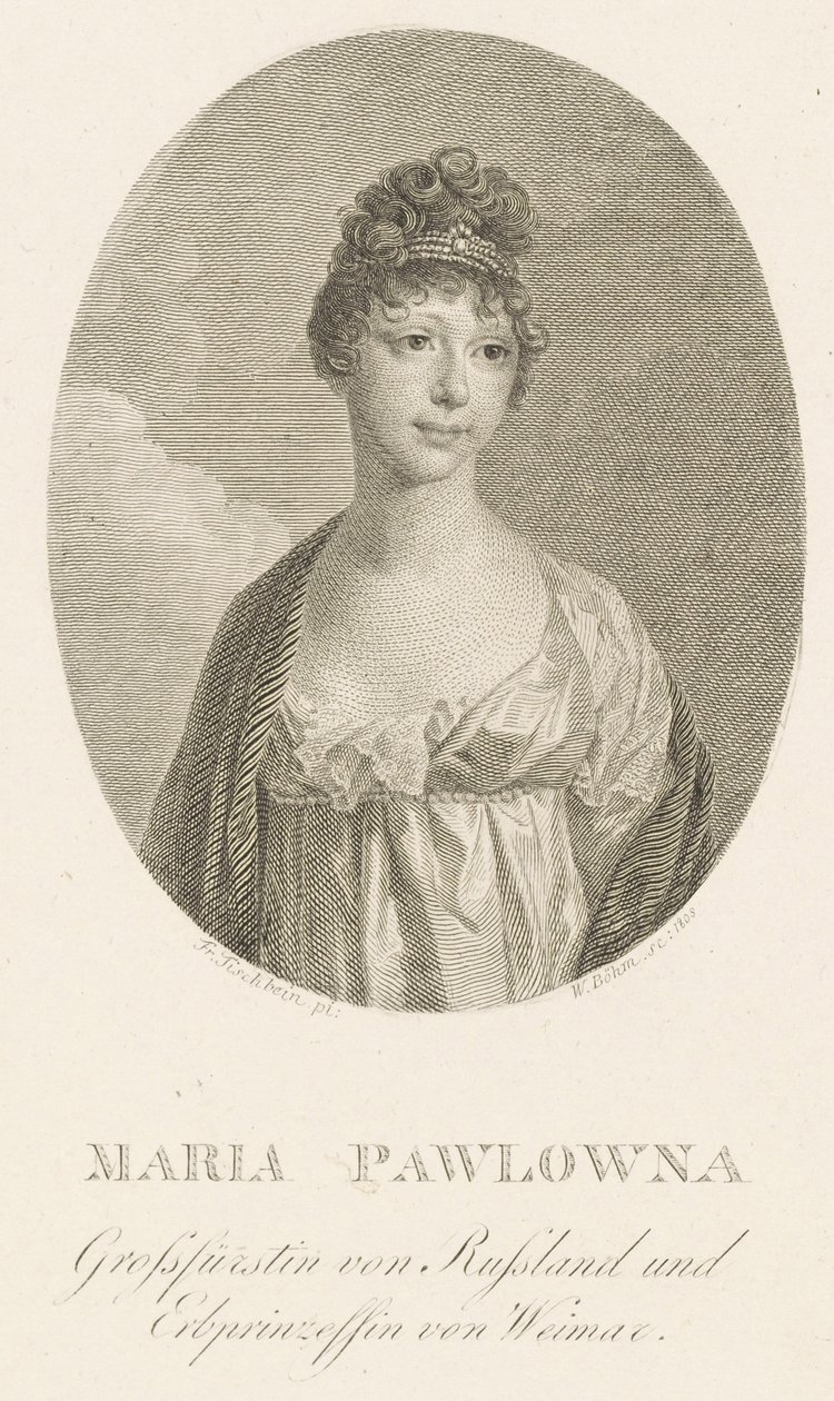 Großherzogin Maria Pawlowna von Russland 1786-1859, Großherzogin von Sachsen-Weimar-Eisenach, 1808 von Amadeus Wenzel Boehm