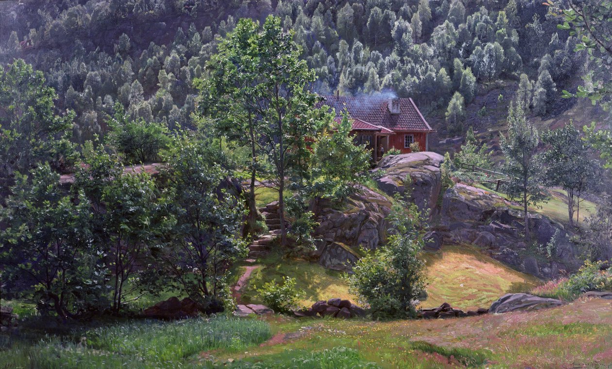 Ein kleiner Bauernhof von Amaldus Nielsen