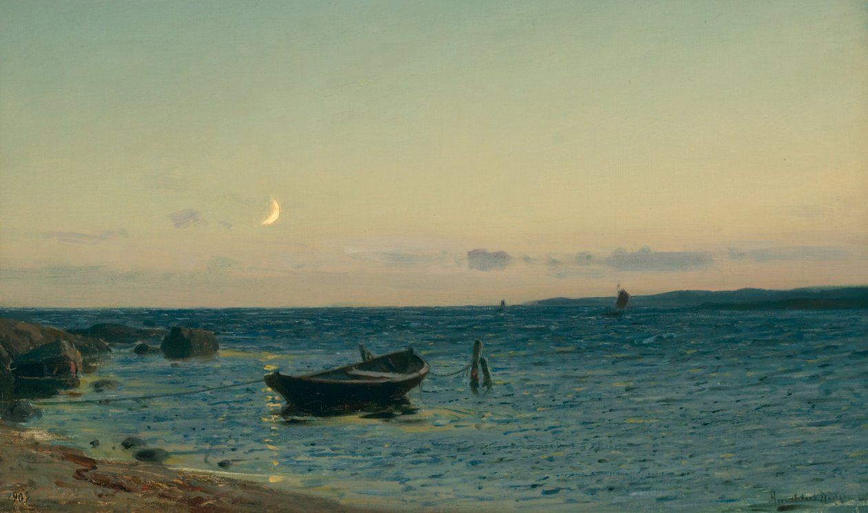 Abend am See von Amaldus Nielsen