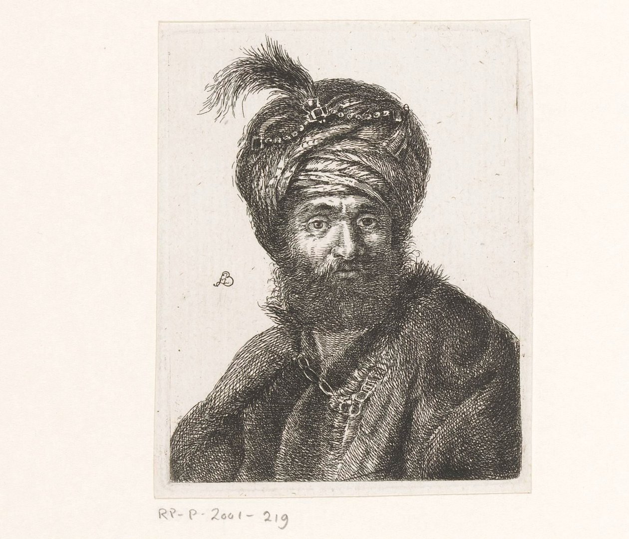 Büste eines Mannes mit Turban von Amalie Baader