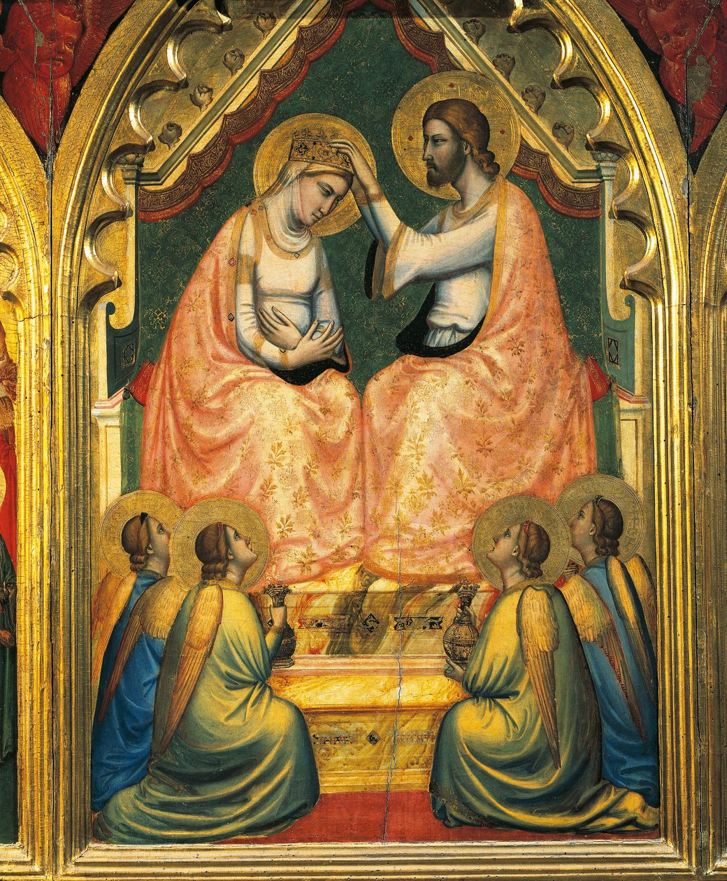 Krönung der Jungfrau Maria von Ambrogio Bondone (workshop) Giotto