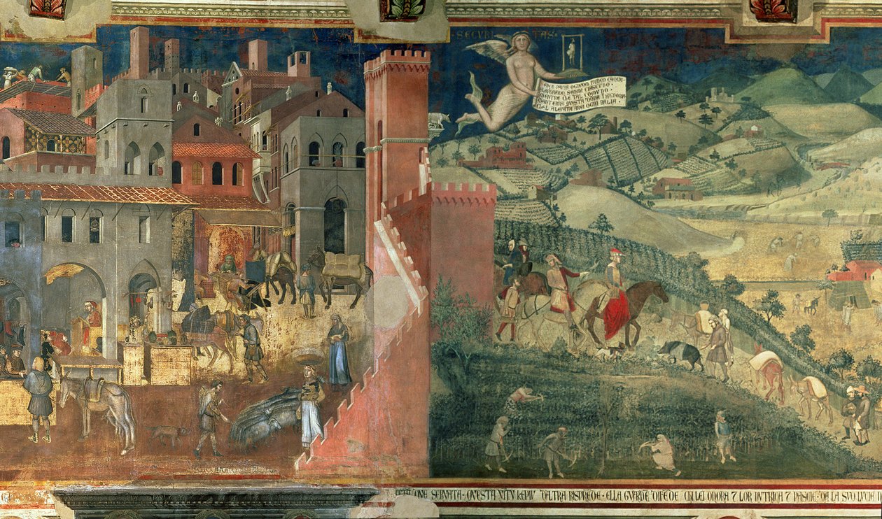 Die Auswirkungen guter Regierung, ca. 1338 von Ambrogio Lorenzetti