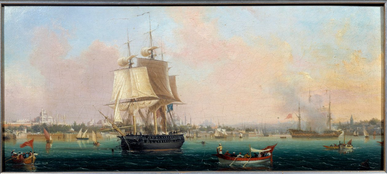 La Belle Choule Apparillant in Konstantinopel von Ambroise-Louis Garneray