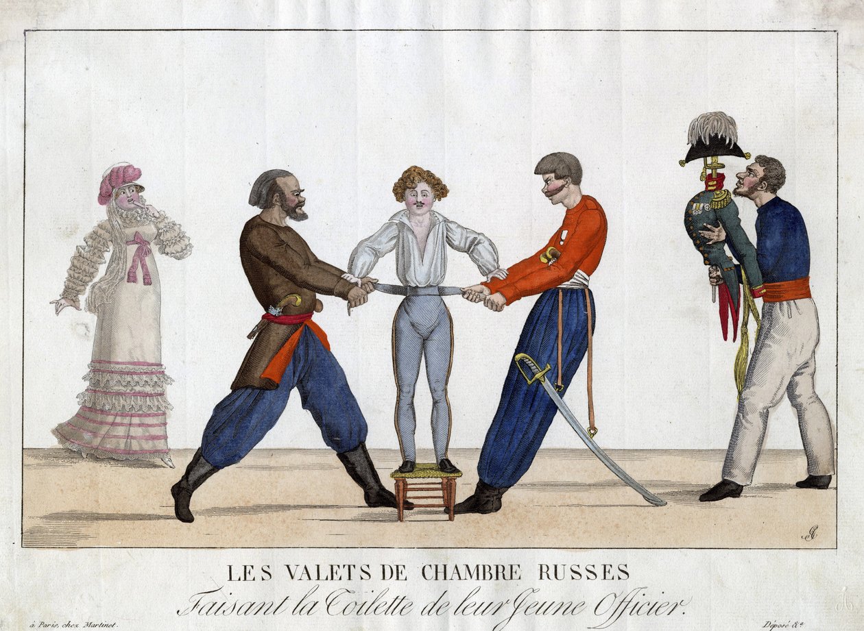 Toilette eines jungen russischen Offiziers von Ambroise Louis Garneray