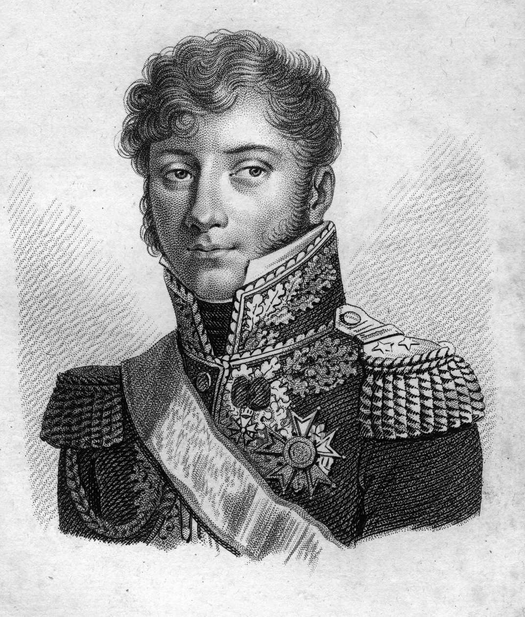 General Montholon. Charles Tristan, Graf von Montholon, französischer General (1783-1853) - in „Porträts der französischen Generäle nach den Siegen und Eroberungen der Franzosen“. Graviert von Ambroise Tardieu im Jahr 1818. Stella Sammlung von Ambroise Tardieu