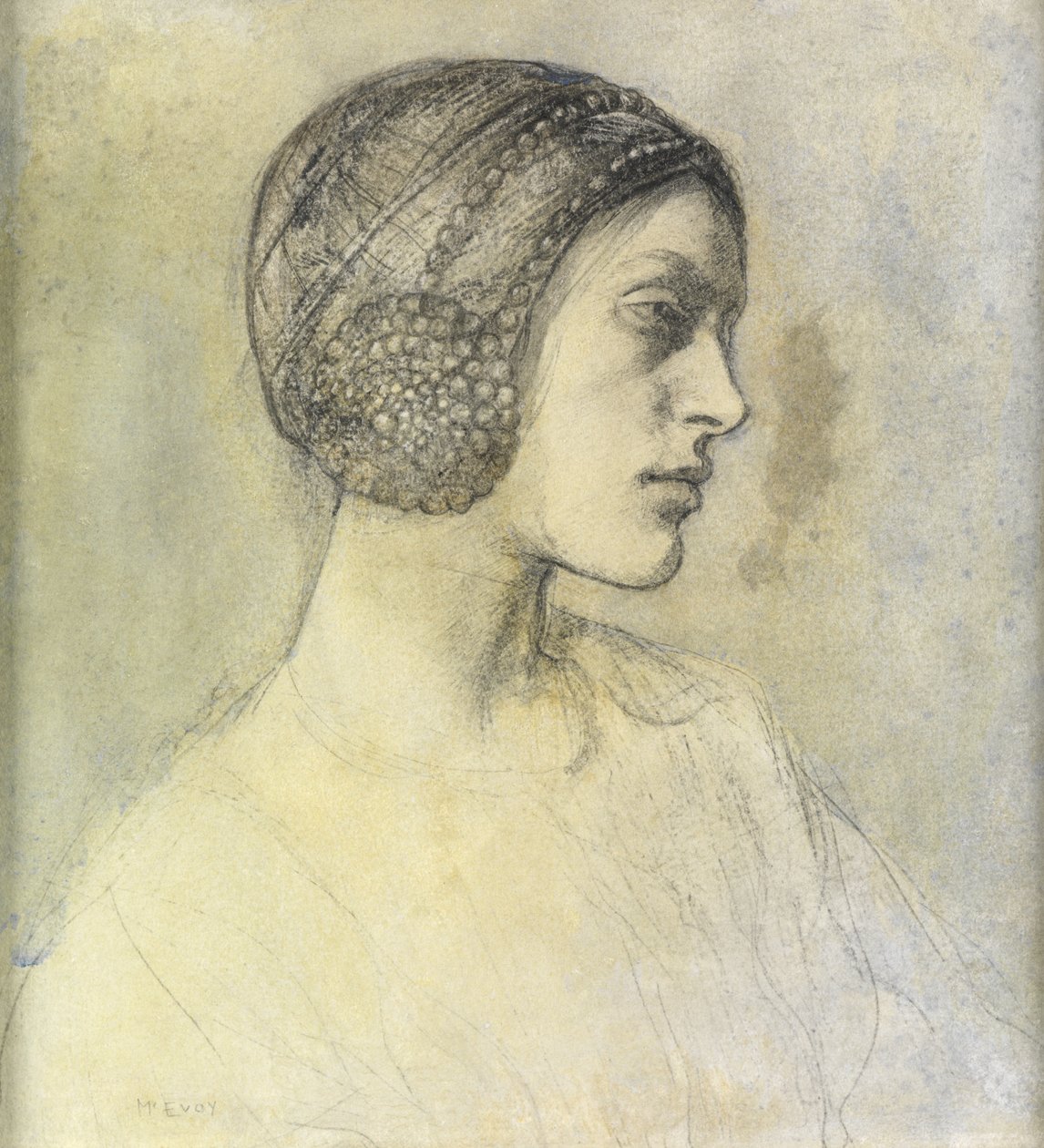 Anais, trägt ein Beguin, ca. 1822 von Ambrose McEvoy