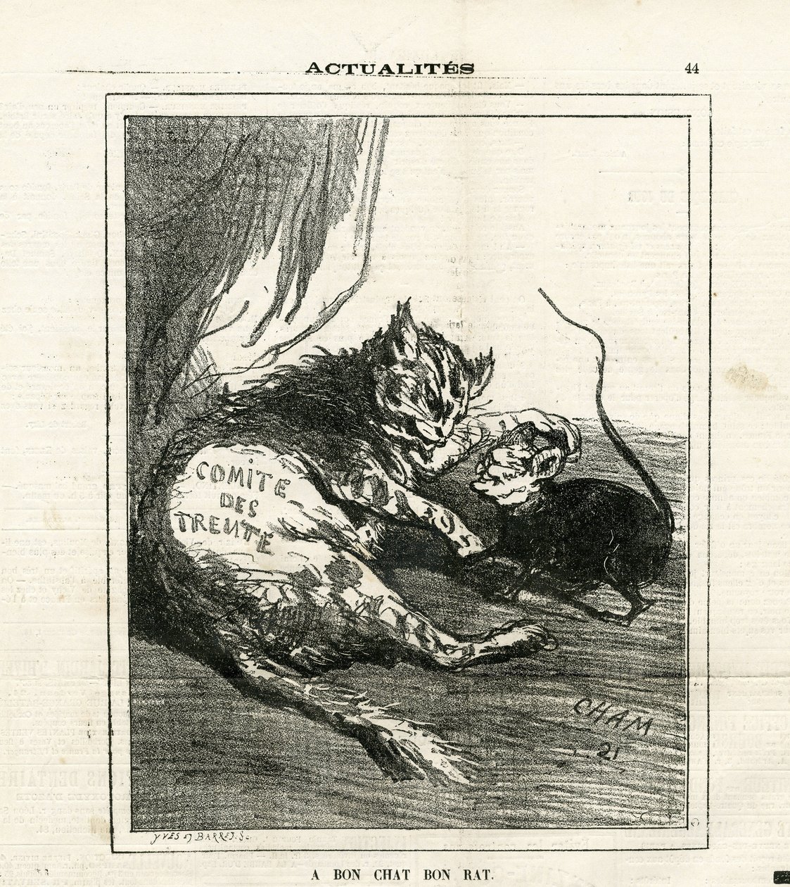 Illustration von Cham (1819-1879) in Le Charivari von Amédée de Noé