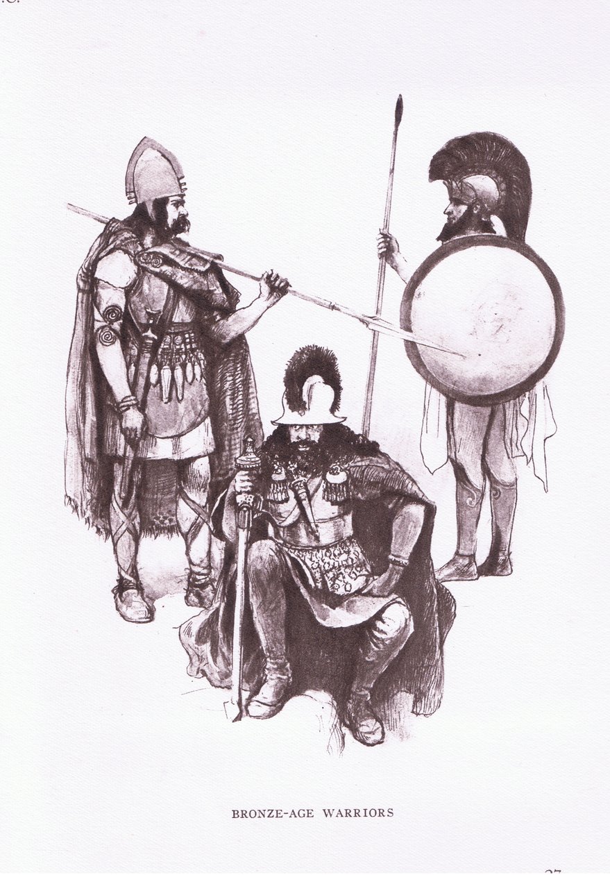 Krieger der Bronzezeit, Illustration aus 