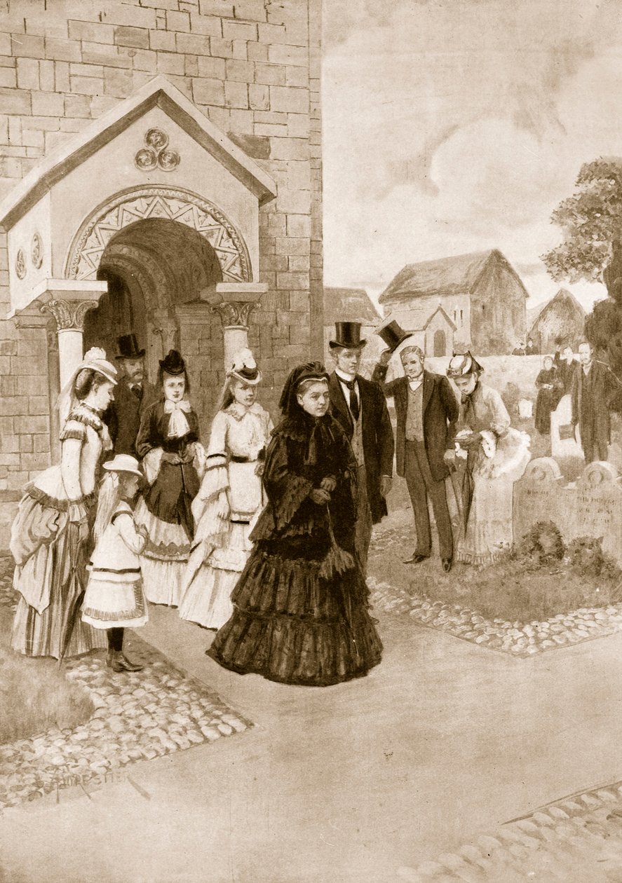 Das Leben von Königin Victoria in Osborne: Ihre Majestät in der Whippingham Kirche, aus 