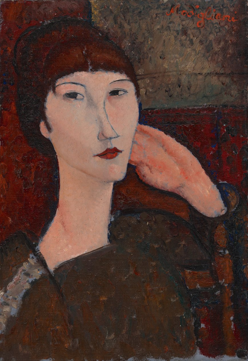 Adrienne (Frau mit Pony) von Amedeo Modigliani