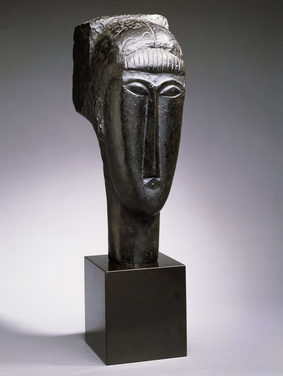 Kopf einer Frau mit Pony; Tête de Femme à la Frange, 1912 von Amedeo Modigliani