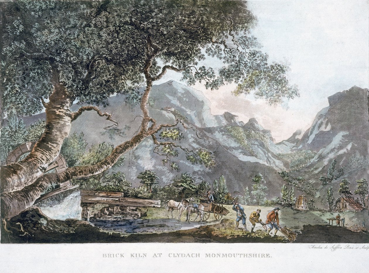 Ziegelofen in Clydach, Monmouthshire, 1795 von Amelia de Suffren