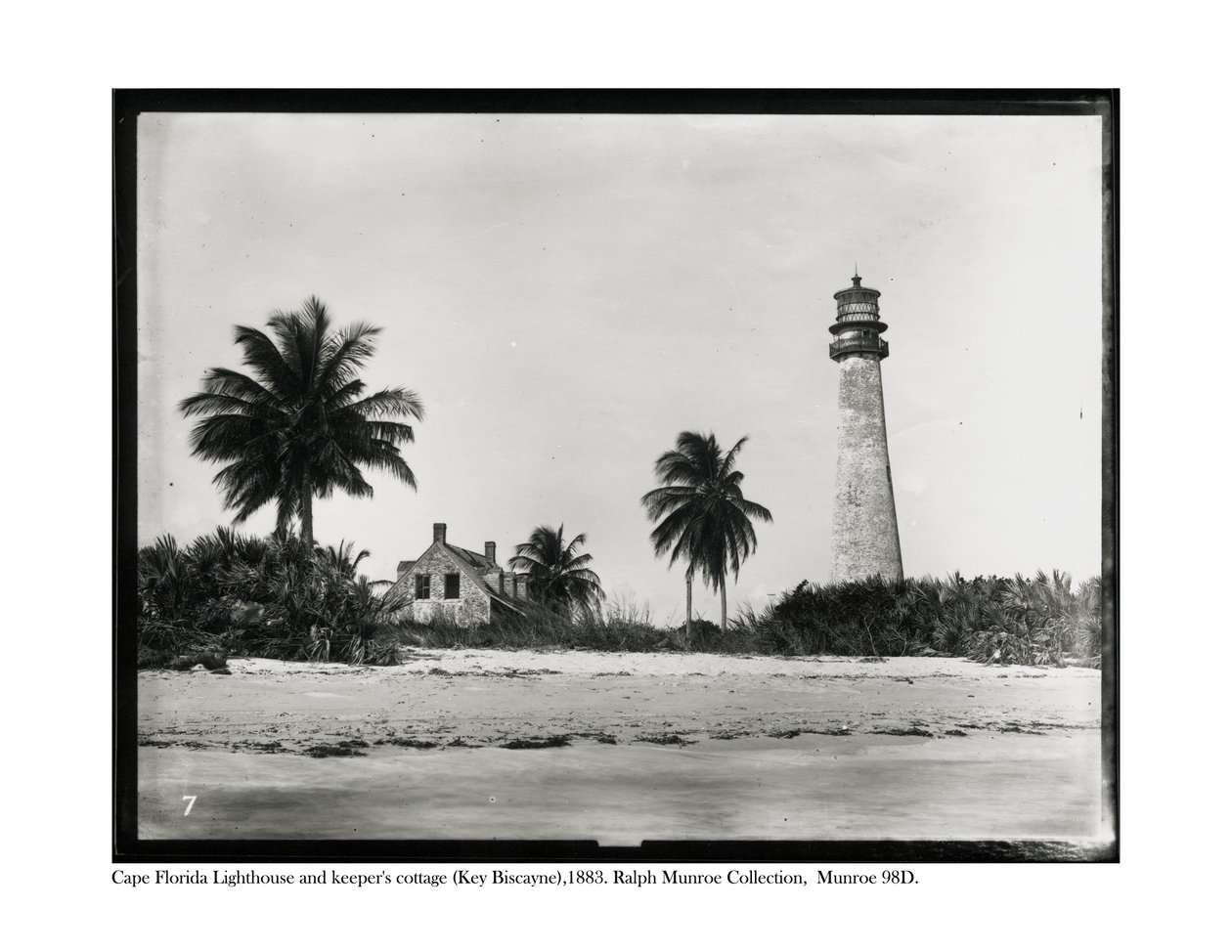 Cape Florida Leuchtturm und das Haus des Wärters, Key Biscayne, 1883 von American Photographer