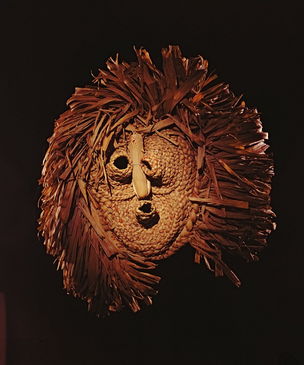 Eine Seneca-Maske, verwendet in Winterriten (Maiskolben) von American School