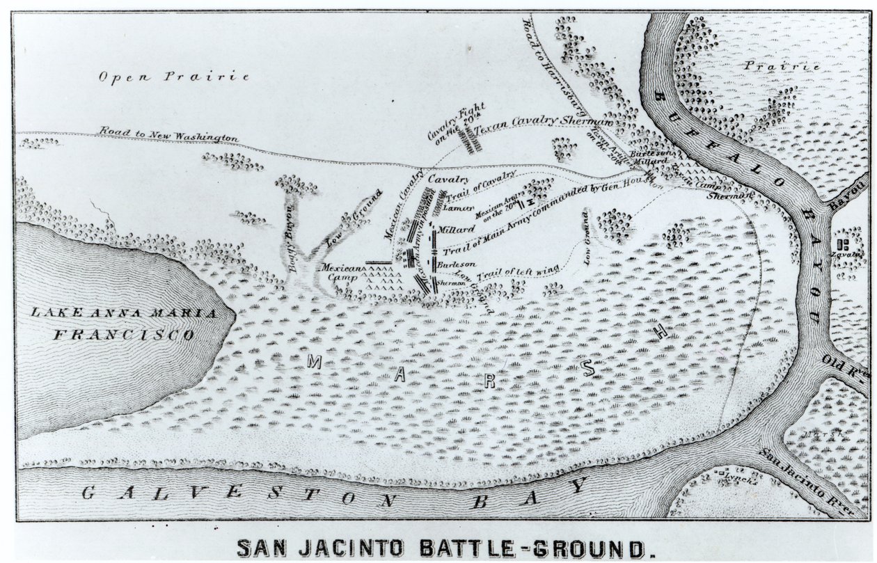 Grundriss der Schlacht von San Jacinto von American School