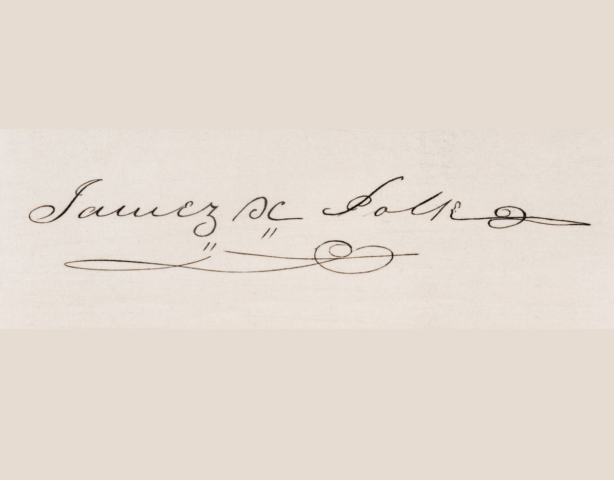 Unterschrift von James Knox Polk von American School